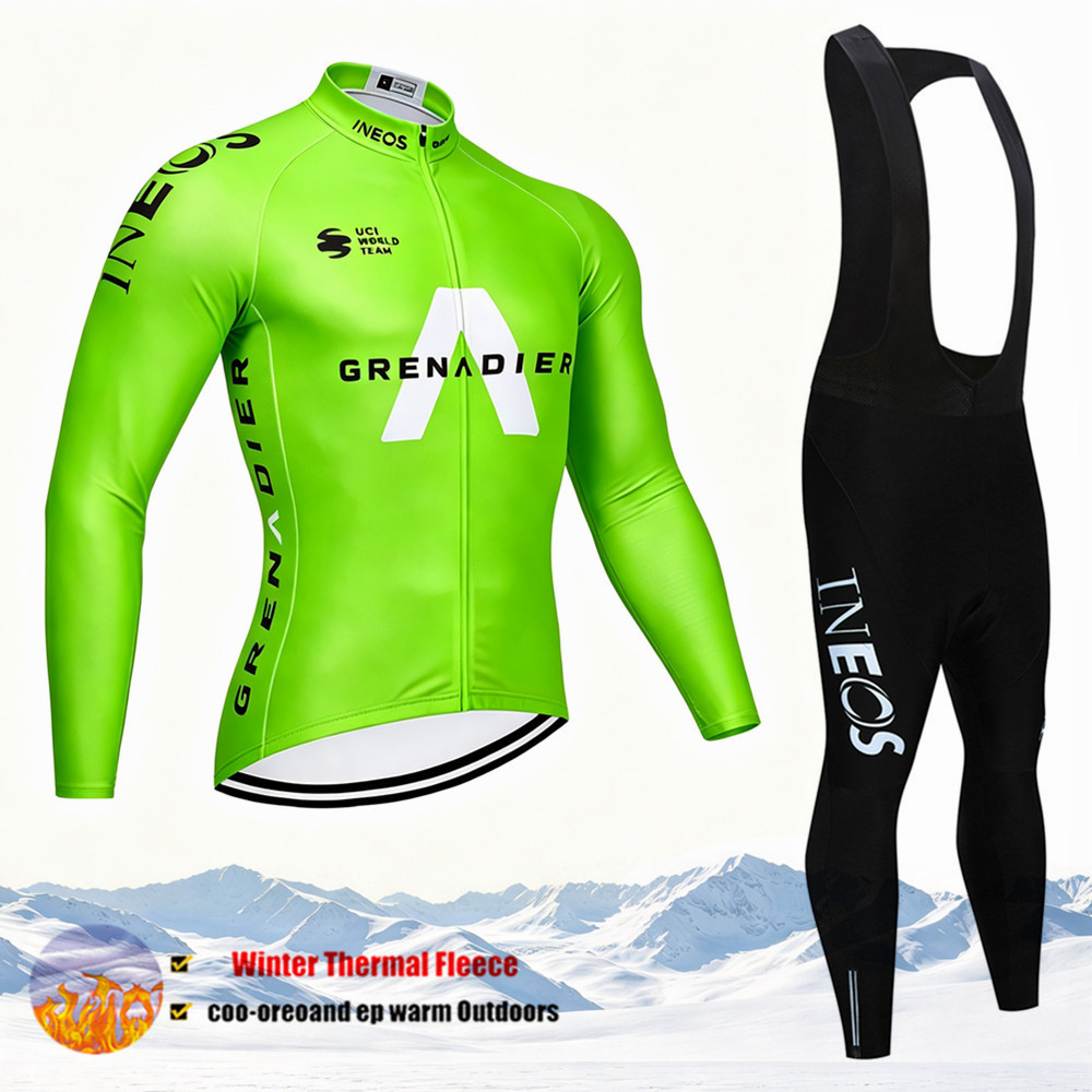 Cycling Gear Brands - ชุดเสื้อปั่นจักรยานสำหรับฤดูหนาว ผ้าฟลีซกันหนาว เสื้อปั่นจักรยานแขนยาว กางเกงเอี๊ยม ชุดปั่นจักรยาน เสื้อผ้าปั่นจักรยาน
