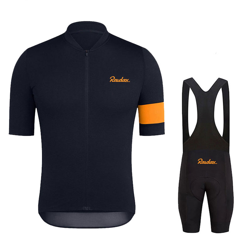 Cycling Gear Jersey - ชุดเสื้อปั่นจักรยานแขนสั้นสำหรับผู้ชาย Raudax ชุดปั่นจักรยานฤดูร้อน กางเกงบิบสำหรับไตรกีฬา ชุดยูนิฟอร์มปั่นจักรยาน